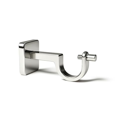 Colornest Silver Curtain Rod Brackets for 1-Inch Curtain Pole | Premium Metal Curtain Holders, 35 Kg Load Capacity| Wall Mount Support Hardware - 2 pcs - Image 5
