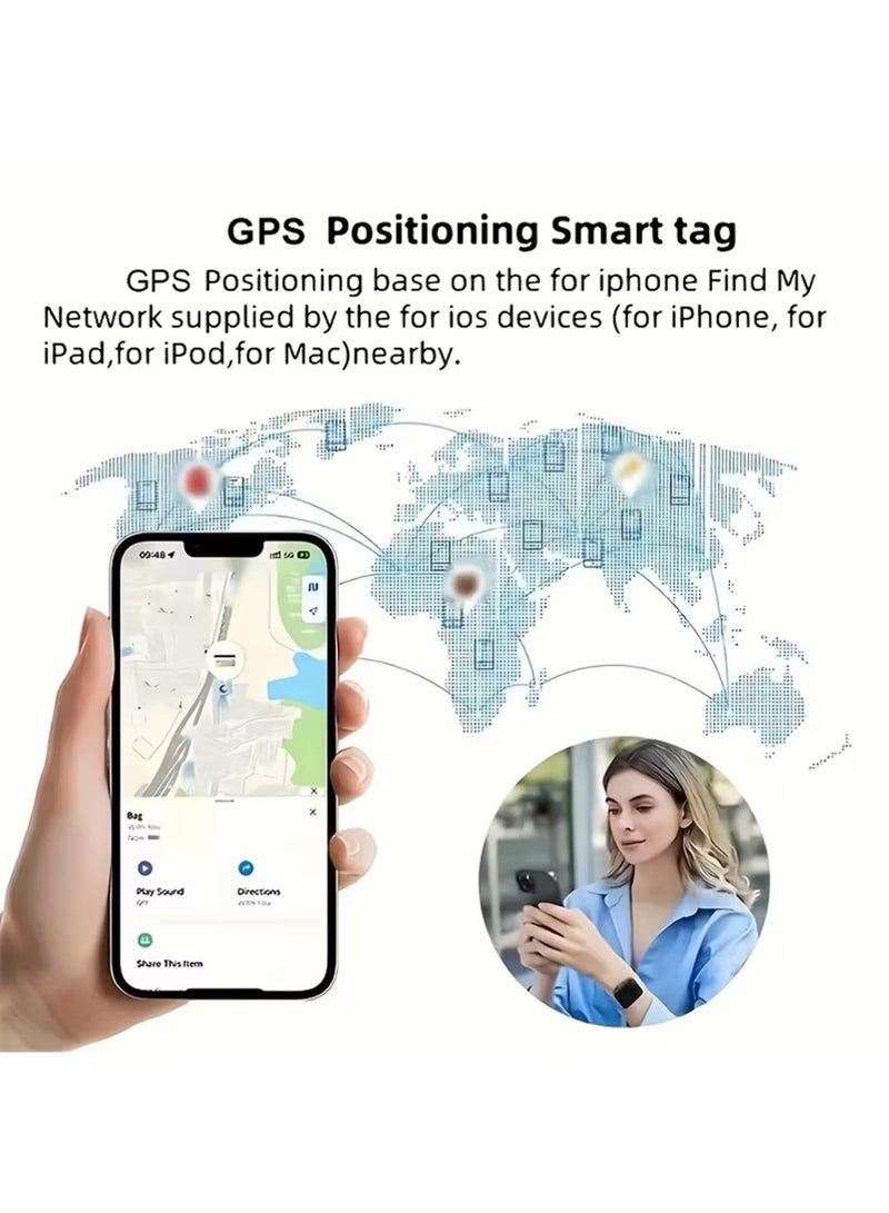 إكس ليفيل 4pcs Smart Air Tracker - يعمل مع Apple Find My (iOS فقط) ، علامة Bluetooth Locator للمفاتيح والأكياس والحيوانات الأليفة والمحافظ ، بطارية قابلة للاستبدال لمدة سنة واحدة ، تصميم مقاوم للماء - Image 5