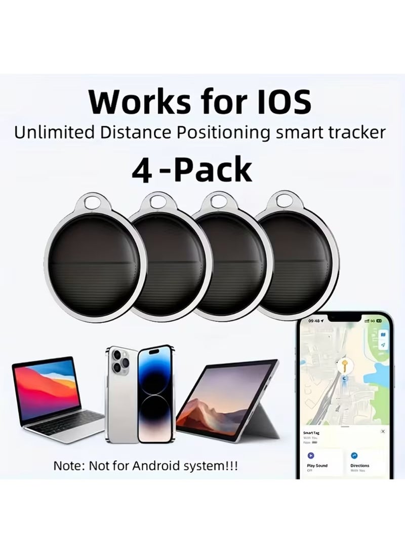 إكس ليفيل 4pcs Smart Air Tracker - يعمل مع Apple Find My (iOS فقط) ، علامة Bluetooth Locator للمفاتيح والأكياس والحيوانات الأليفة والمحافظ ، بطارية قابلة للاستبدال لمدة سنة واحدة ، تصميم مقاوم للماء - Image 1