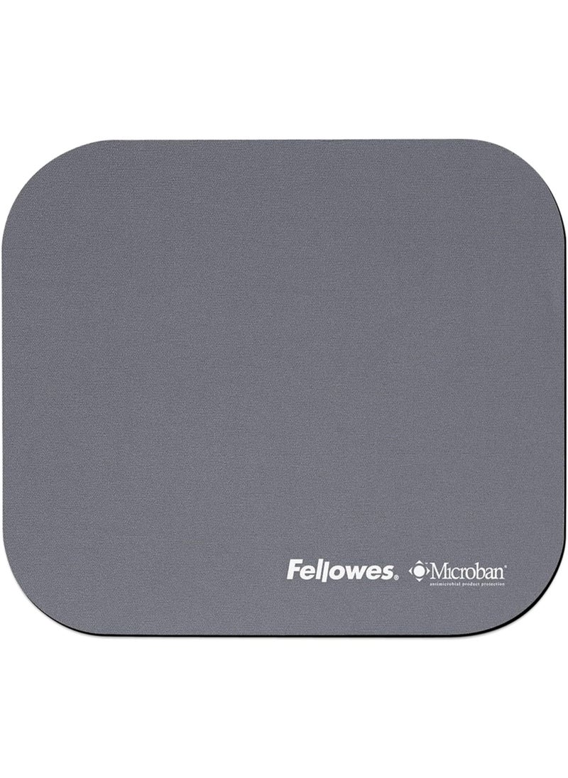 Fellowes Fellowes Mouse Pad with Microban Antimicrobial Protection, Graphite (5934001), "9""*7.5""" 