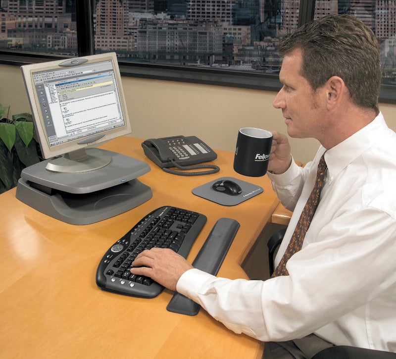 Fellowes Mouse Pad with Microban Antimicrobial Protection, Graphite (5934001), "9""*7.5""" - Image 2