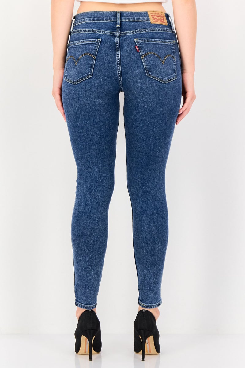 Levi's Women Slim Fit Washed Stretchable Denim, Blue - Image 2