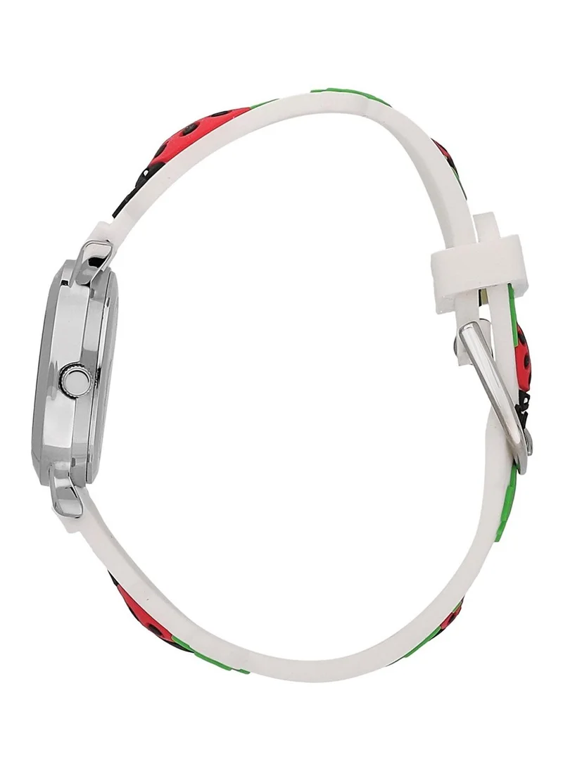 Kikou Mignon Kids Analog Watch for Boys & Girls - White Dial, 26mm Round Case, White Plastic Strap, Quartz, 30M Water Resistant - R4551102504