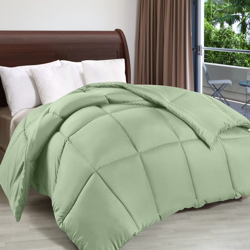 Utopia Bedding Comforter Duvet Insert, Quilted Comforter with Corner Tabs, Box Stitched Down Alternative Comforters Queen Size (Sage Green) - Image 5