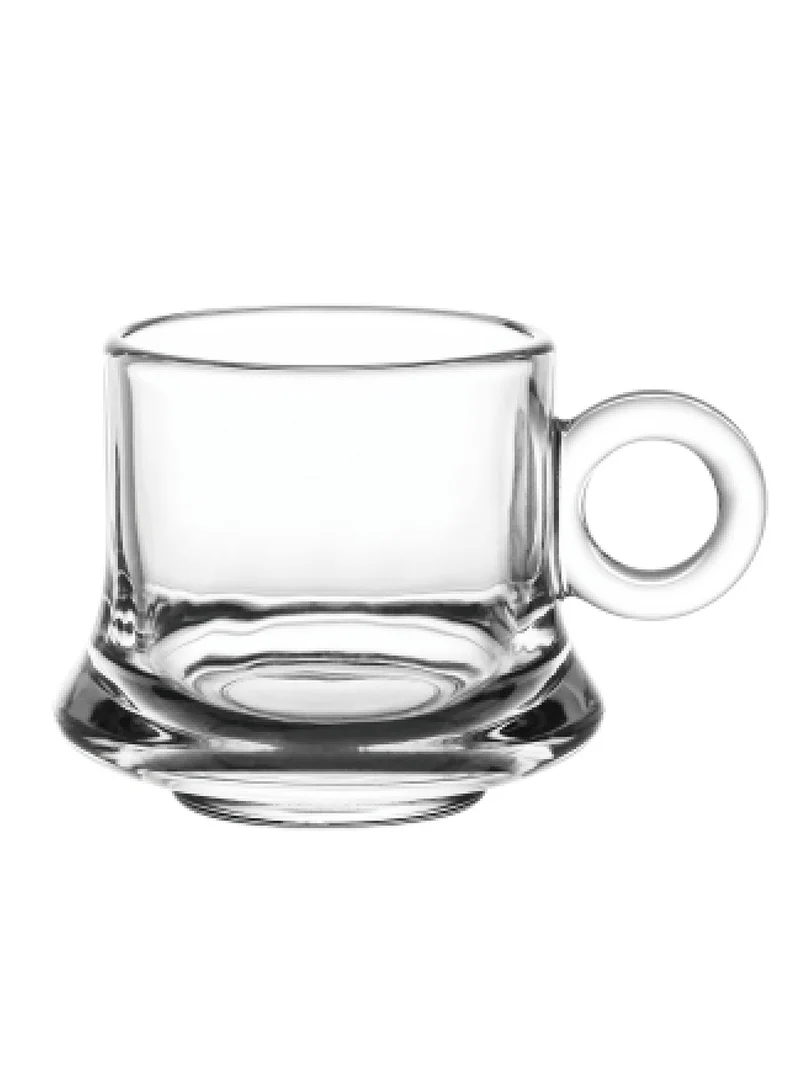 Cuisine Art Doyalex Glass by Cuisine Art  Coffee Cup & Saucer Set - 80ml, 12-Pieces, Transparent