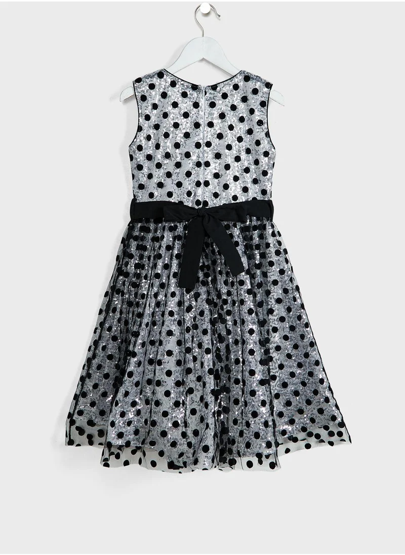 Little Golden Apple Little Sequin Detailed Dress