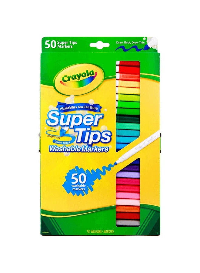 كرايولا 50 لونًا من أقلام الألوان المائية الرفيعة القابلة للغسل - Image 1