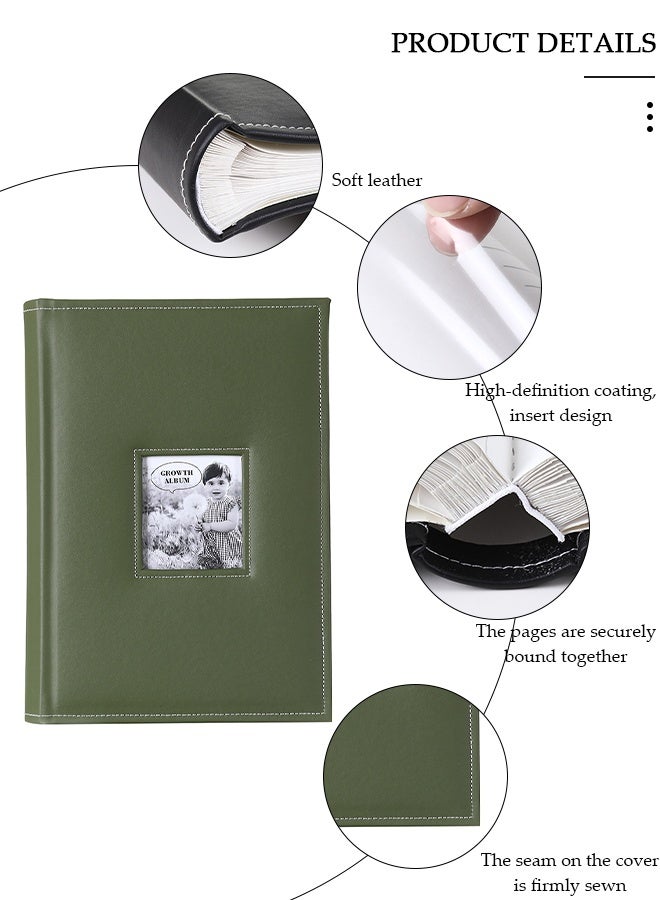 DUNISO Photo Picture Album 6 Inches 300 Photos,Small Capacity Premium Leather Cover Wedding Family Photo Albums Holds 300 Horizontal Photos, Extra Large Picture Capacity Albums Photo Book for Family and Wedding - Image 3