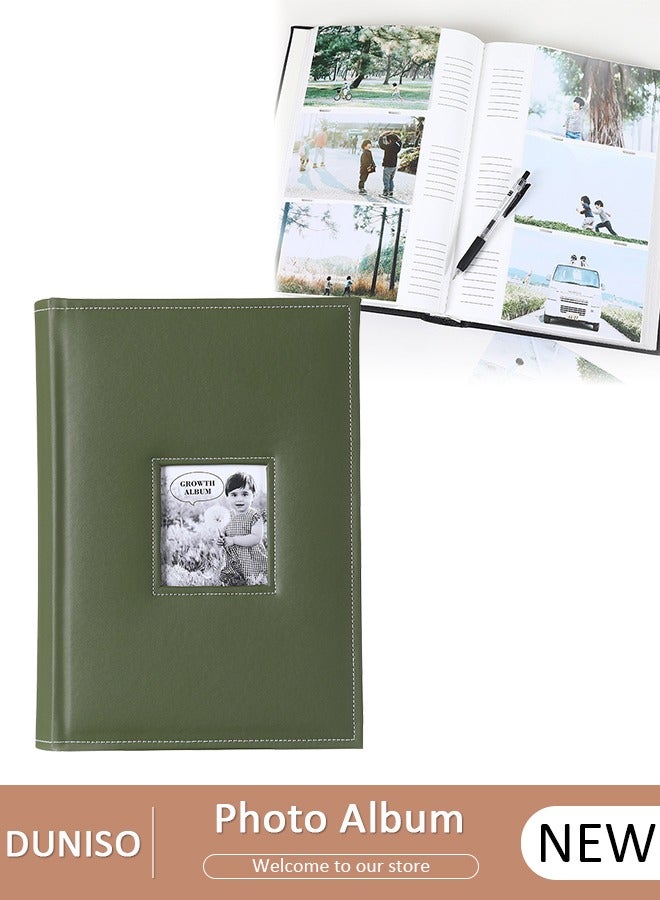 DUNISO Photo Picture Album 6 Inches 300 Photos,Small Capacity Premium Leather Cover Wedding Family Photo Albums Holds 300 Horizontal Photos, Extra Large Picture Capacity Albums Photo Book for Family and Wedding - Image 1
