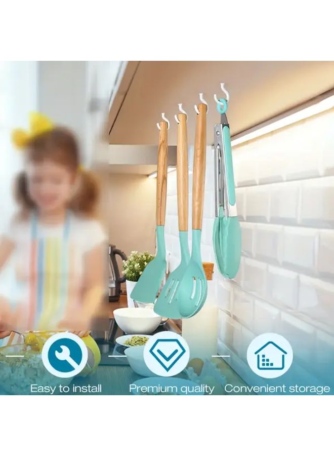 70 Pcs Black Ceiling Screw Hooks Non Slip Vinyl Coated For Hanging Outdoor String Lights Plants - Image 4