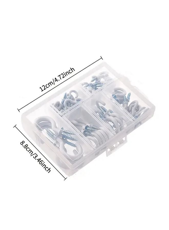 70 Pcs Black Ceiling Screw Hooks Non Slip Vinyl Coated For Hanging Outdoor String Lights Plants - Image 3