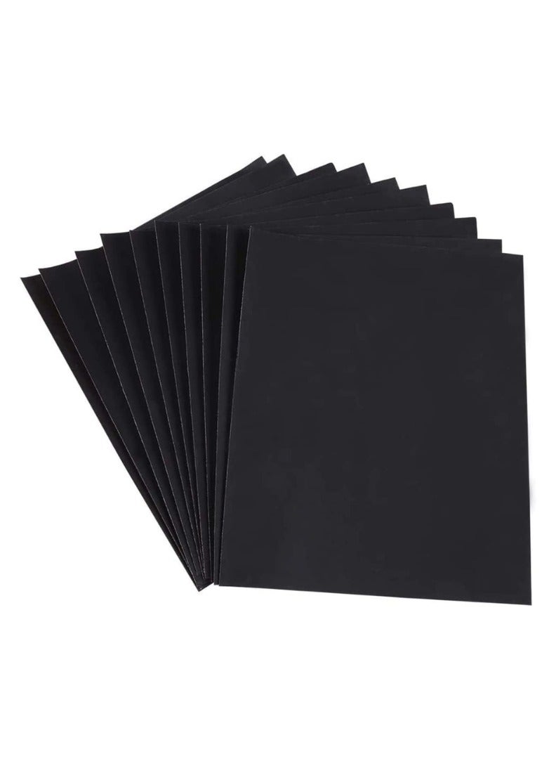 KNP KNP 10 Pcs Waterproof Black Abrasive Sheet (GRIT1000) high-quality sanding sheets are durable, flexible, and ideal for fine surface finishing on a variety of materials 