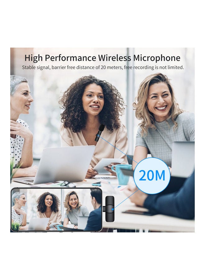 360 Mini Wireless Lavalier Microphone Black - Image 5