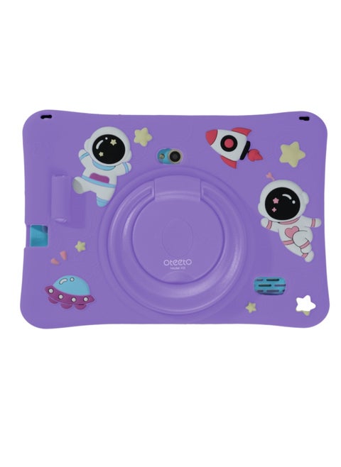 Oteeto K3 Kids Tablet – 7” Wi-Fi Android Tablet with Parental Control, Preloaded Educational Apps & Games, Kid-Proof Case – Perfect Learning Tablet for Children, Purple