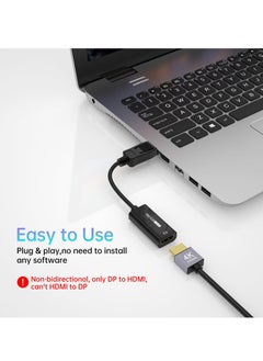 Generic DP to HDMI Adapter HDR 4K@60Hz Gold Plated Displayport 1.4 to HDMI Adapter Male to Female Support 4K@60Hz 2K@120Hz 1080P@144Hz Compatible with PC Laptop Eyefinity Multi Display Driver Free  - Image 3