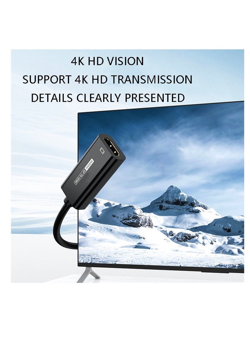 Generic - DP to HDMI Adapter HDR 4K@60Hz Gold Plated Displayport 1.4 to HDMI Adapter Male to Female Support 4K@60Hz 2K@120Hz 1080P@144Hz Compatible with PC Laptop Eyefinity Multi Display Driver Free - Image 1