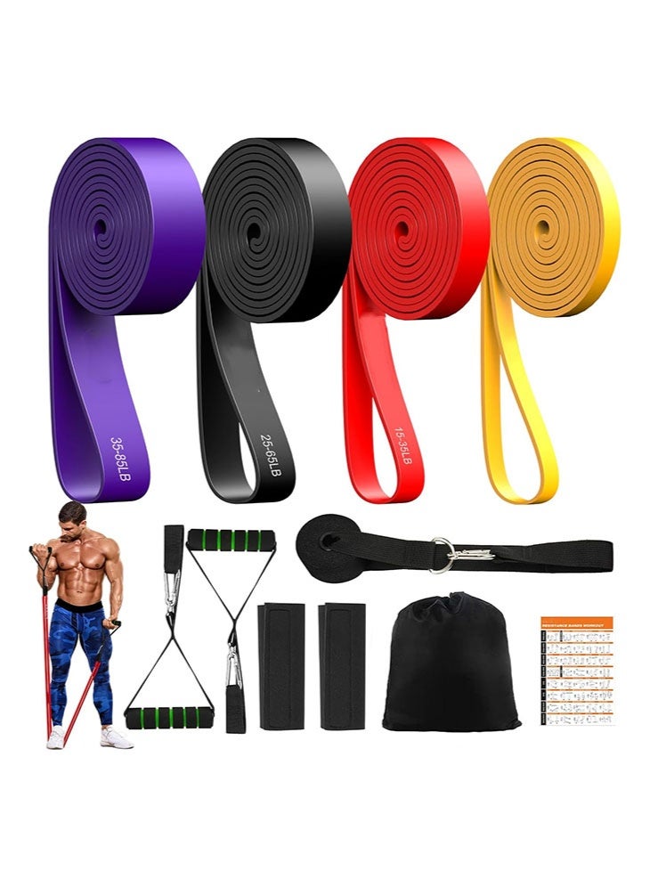 meayul Strength Training Resistance Band 11Pcs, Resistance Bands with Door Anchor, Handles, Protective Cover, Carrying Bag and Training Instructions, Pull-Up Bands for Shape Body, Stretching, Yoga, Pull-Ups, Strength Training, Pro Workout Equipment - Image 1
