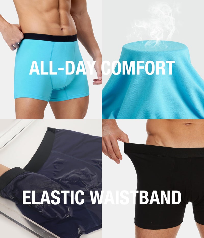 SUNCHIRI Men's Incontinence Underwear, Heavy Absorbent Washable Leak-Proof Reusable Boxer Brief 3 Pack (Multicolor01, Large) - Image 5