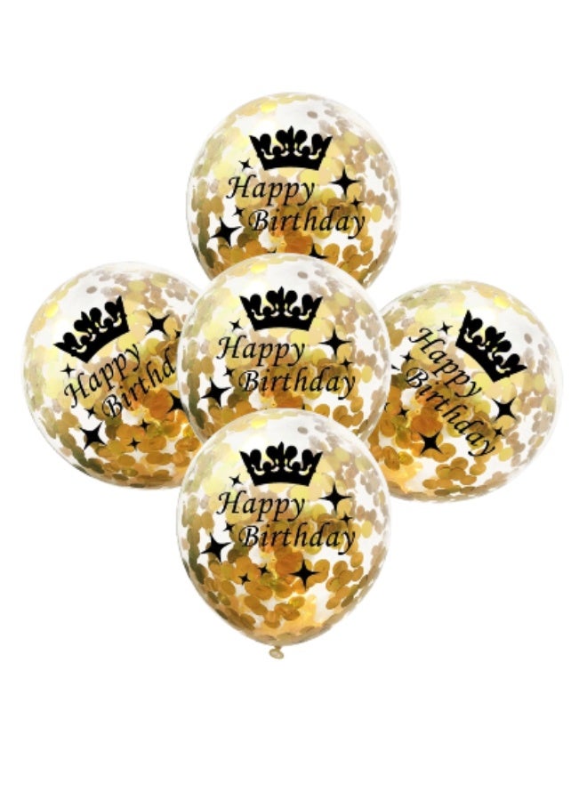 Retro Brown Bear Happy Birthday Banner with Confetti Balloons – Bear Theme Party Decoration - Image 4