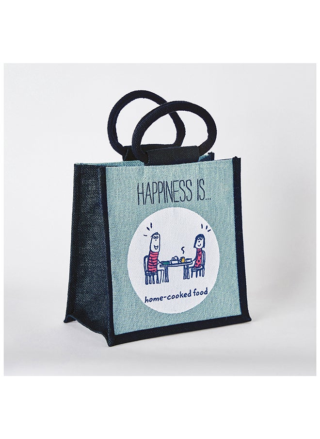 Home Box - Happiness is Print Medium Lunch Bag 25 x 36 x 15 cm - Image 1