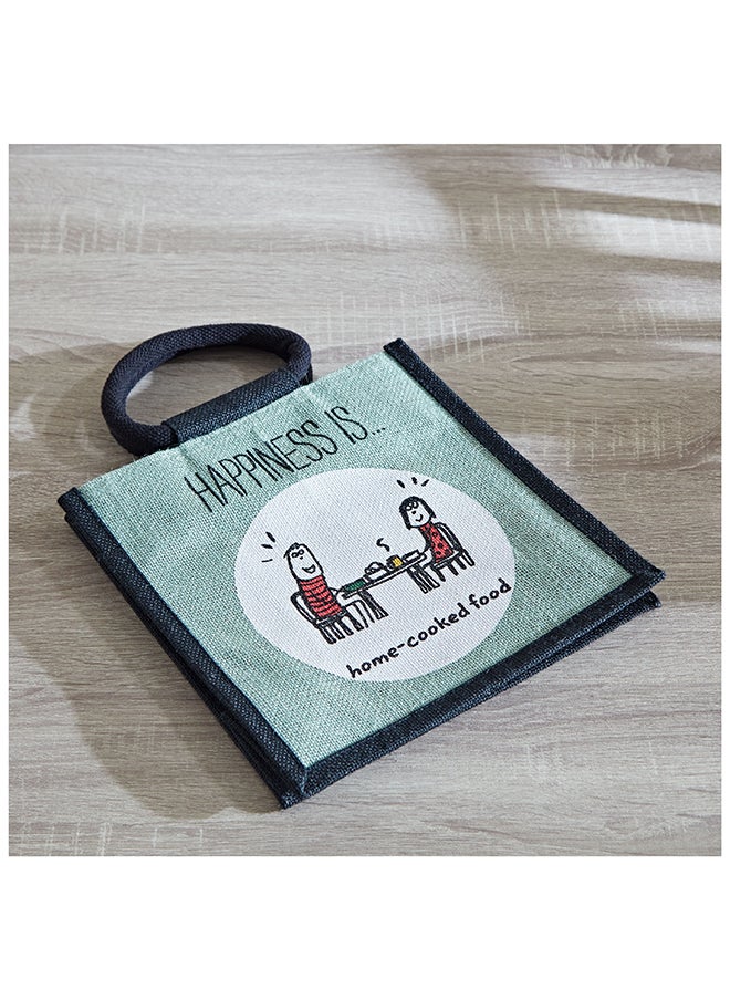 Home Box - Happiness is Print Medium Lunch Bag 25 x 36 x 15 cm - Image 1