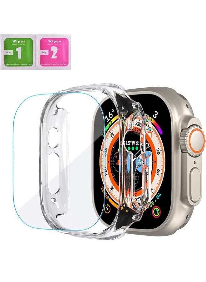 Rock Pow - Rock Pow Compatible with Apple Watch Ultra 49mm Screen Protector Case Soft Soft Plated TPU All Around Scratch-Proof Screen Protector Cover Shockproof case for Apple Watch Ultra 49mm (Clear) - Image 1