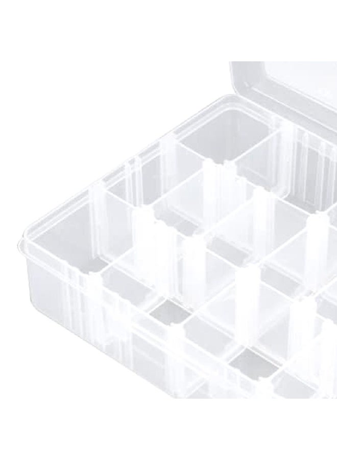Tactix 14-Compartment Utility Storage Box Clear 4.6 x 19.6 x 15.6 cm 320004  - Image 2
