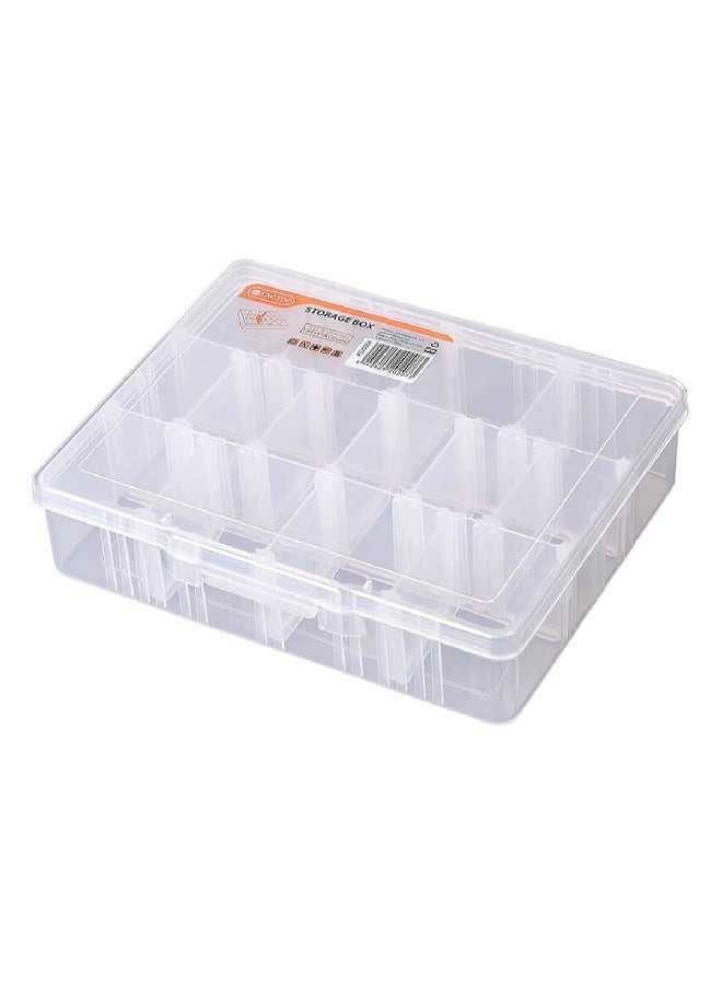 Tactix 14-Compartment Utility Storage Box Clear 4.6 x 19.6 x 15.6 cm 320004  - Image 3