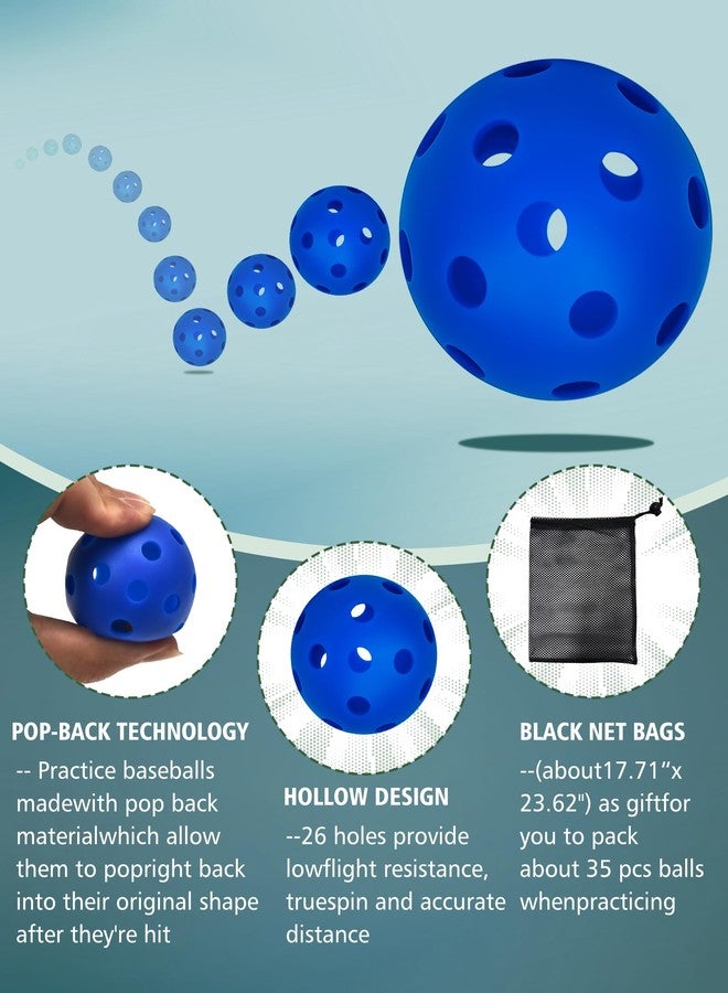 CasCartCade 35 Pack Practice Golf Balls Limited Flight Plastic Golf Balls 42mm Practice Golf Balls for Backyard Golf Training Balls for Swing Practice, Airflow Hollow (Multiple Colors) (Multiple) - Image 4