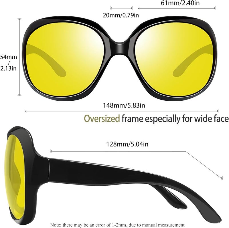 Joopin Polarized Sunglasses for Women Trendy Oversized Square Glasses UV400 - Image 5