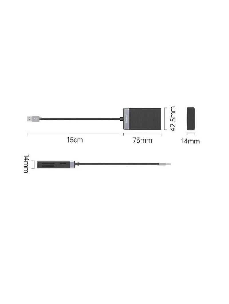 USB 3.0 Card Reader: 5Gbps High-Speed Transfer - 4-In-One Multi-Card Simultaneous Reading Aluminum Alloy Card Reader for Camera Computer Mobile Phone Data Backup - Image 4