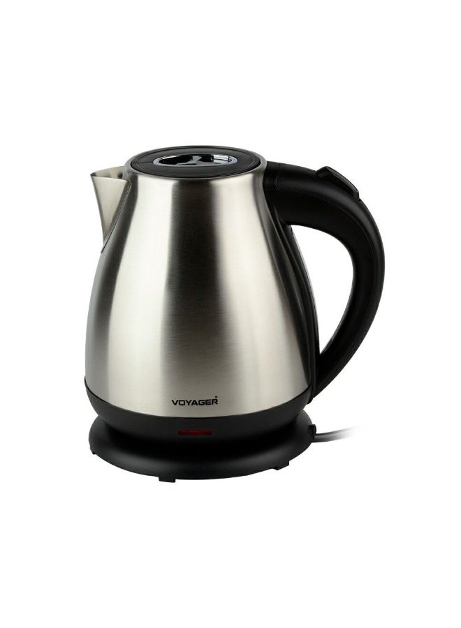 1.7 liter stainless steel electric kettle, Silver black color