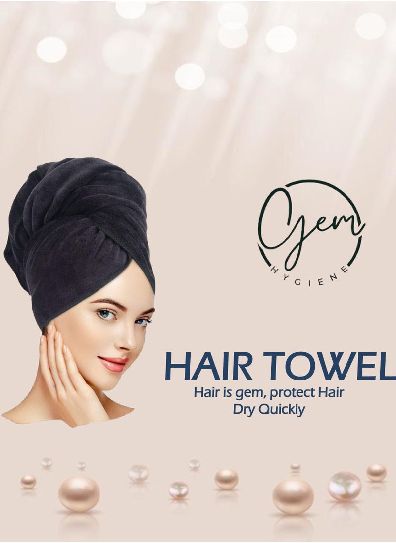 Generic gem Microfiber Hair Towel for Curly Hair Turbans for Wet Hair Drying Towels Fast Dry Hair Wrap for Women 26 Inch10 Inch - Green  - Image 3