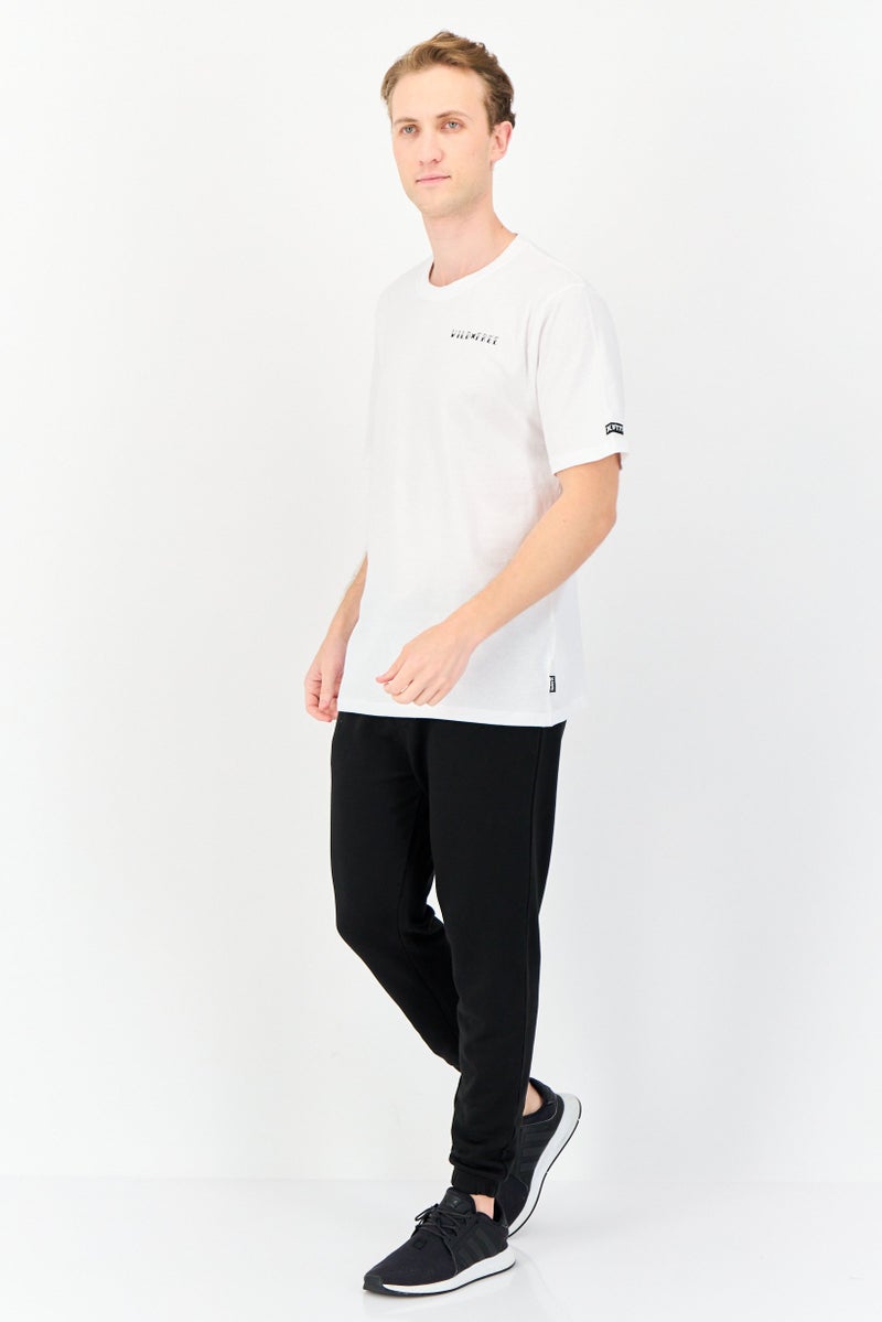 Hurley Men Sportswear Fit Short Sleeves Outdoor T-shirt, White  - Image 4