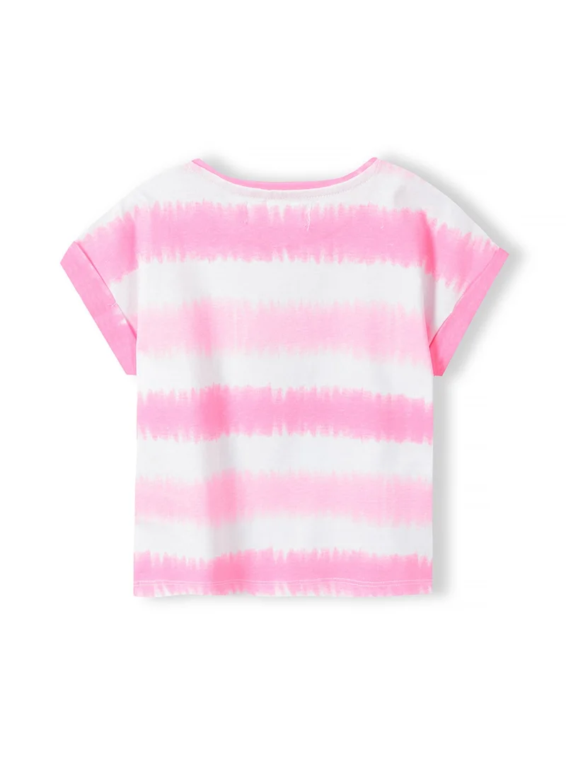 MINOTI Kids Girls Rolled sleeve T-shirt with print