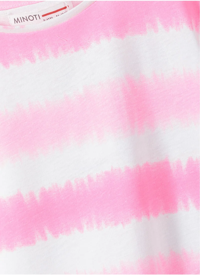 مينوتي Kids Girls Rolled sleeve T-shirt with print