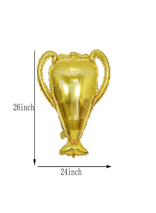 CSTYWC 8PCS Tennis Ball Foil Balloons Golden Trophy Mylar Balloons Green Star Balloons Tennis Party Balloons for Sports Tennis Themed Party Decorations Supplies - Image 3