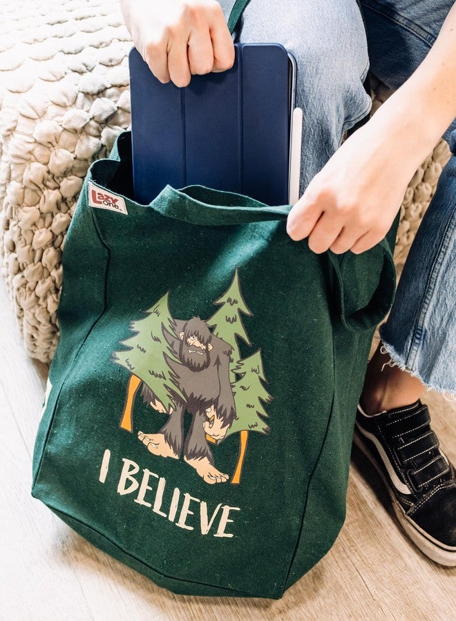 Lazy One Canvas Tote Bag, Novelty Tote Bag for Women and Men, Reusable Shopping Bags, Perfect for Shopping, Travel and Work (Bigfoot) - Image 4