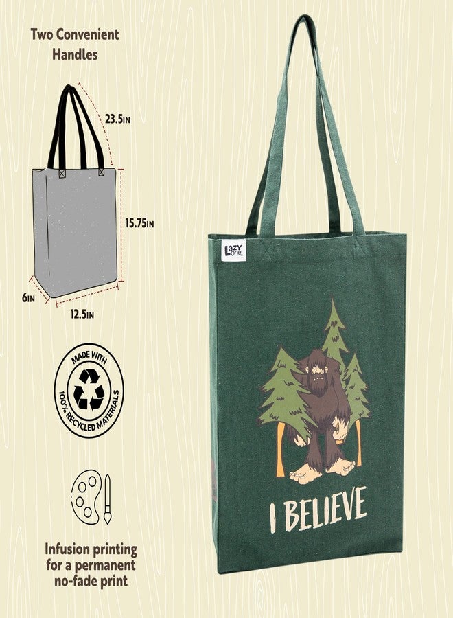 Lazy One Canvas Tote Bag, Novelty Tote Bag for Women and Men, Reusable Shopping Bags, Perfect for Shopping, Travel and Work (Bigfoot) - Image 5