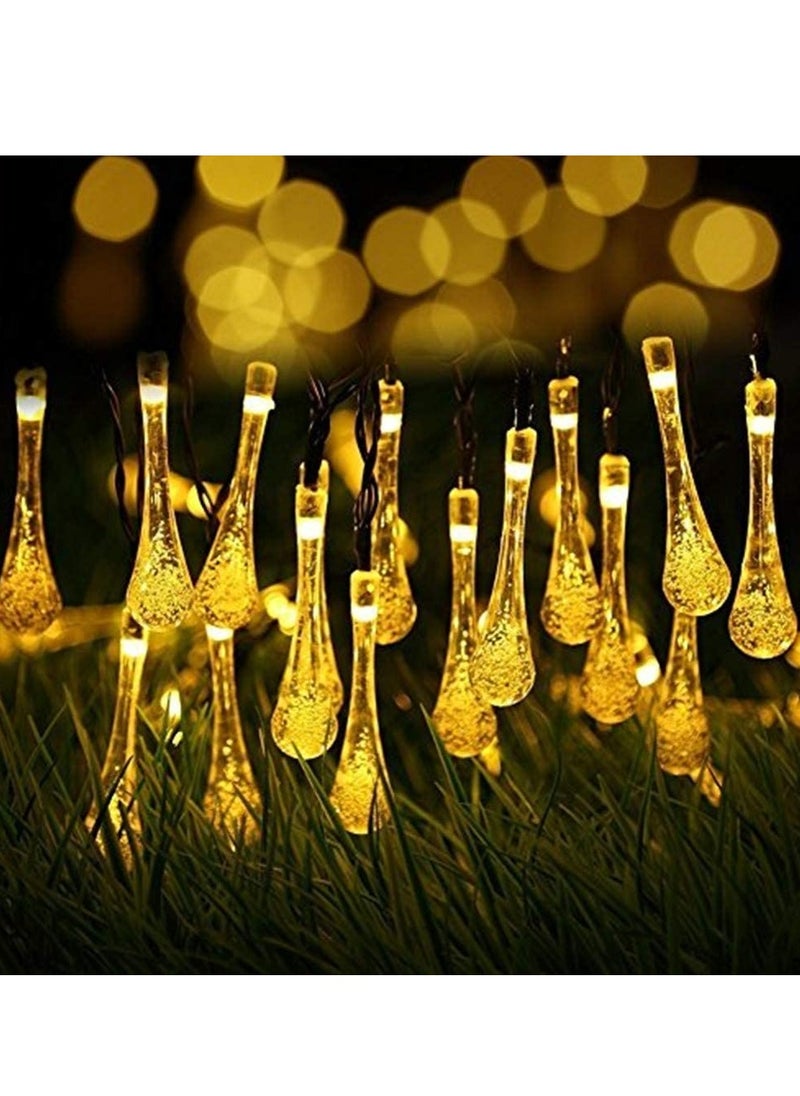PAMEER Water Droplet Bulbs String Light 3mtr 20 LED Warm White Battery Powered LEDs Strip Lights for Christmas EID Ramadan Birthday Wedding Party Indoor Outdoor Home Decoration Lights Waterproof LED String  - Image 3