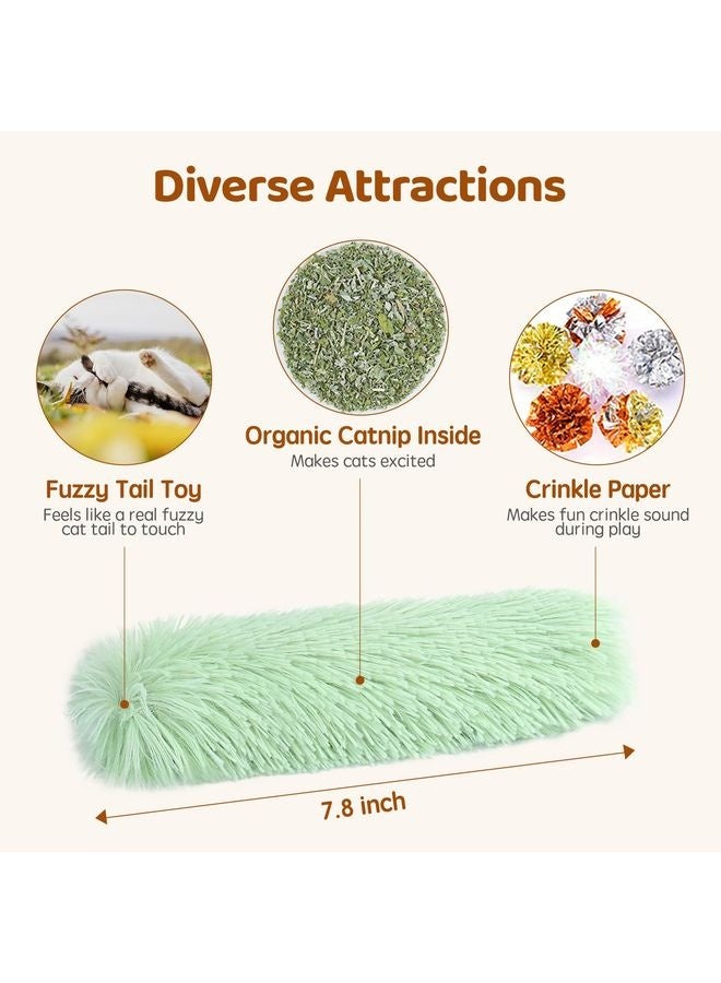 MOWKIT Cat Toys Pillows, 3 Pack, Soft and Durable Crinkle Sound with Catnip Inside, Interactive Indoor Kitten Kicker, Promotes Kitty Exercise - Image 2