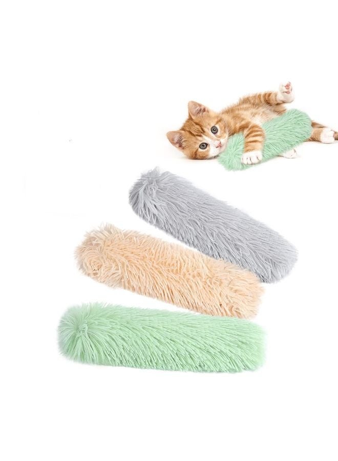 MOWKIT Cat Toys Pillows, 3 Pack, Soft and Durable Crinkle Sound with Catnip Inside, Interactive Indoor Kitten Kicker, Promotes Kitty Exercise - Image 1