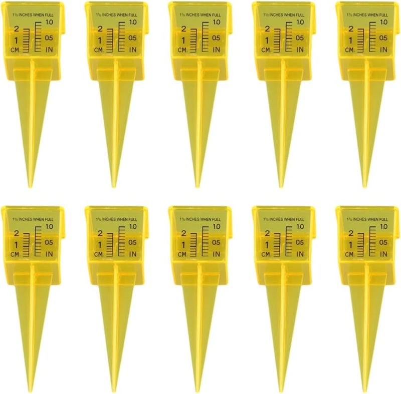 10 قطعة مقياس المطر الخارجي للحديقة والملعب مع علامات واضحة وسهلة القراءة - Image 1