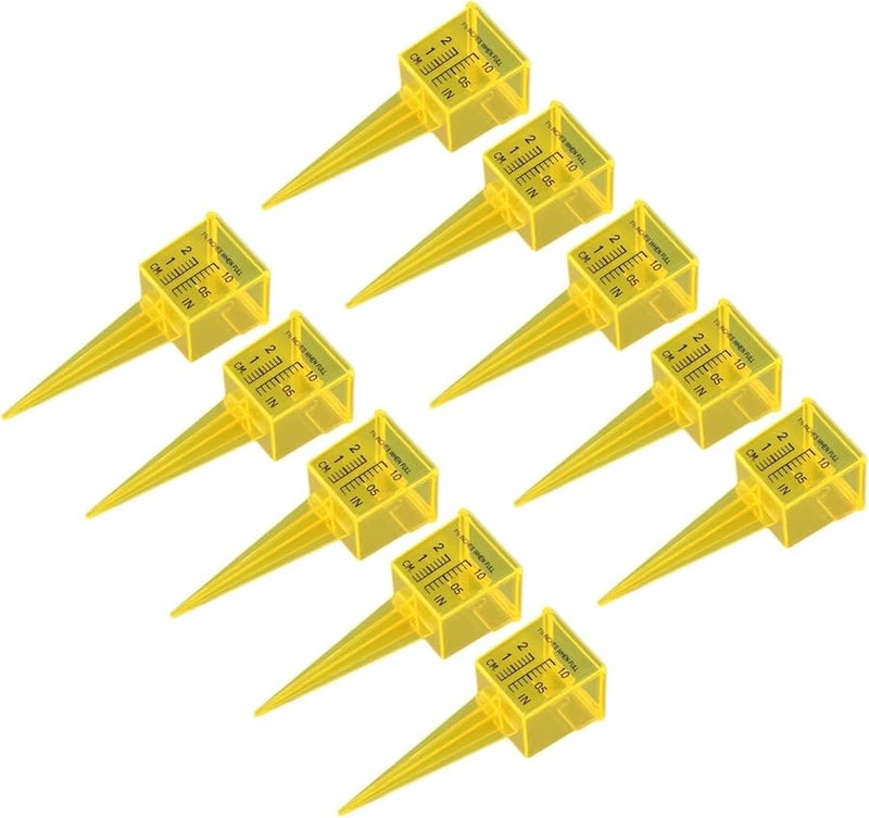 10 قطعة مقياس المطر الخارجي للحديقة والملعب مع علامات واضحة وسهلة القراءة - Image 3