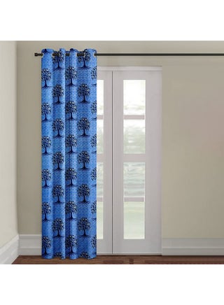 Cortina 1 Piece Floral Design Panel Eyelet Polyester Door Curtain - 7-Feet, Blue - pzsku/Z057D4977E499D7FC2169Z/45/_/1737721264/9a38127e-b243-4ea7-ab7f-54cf22055b66