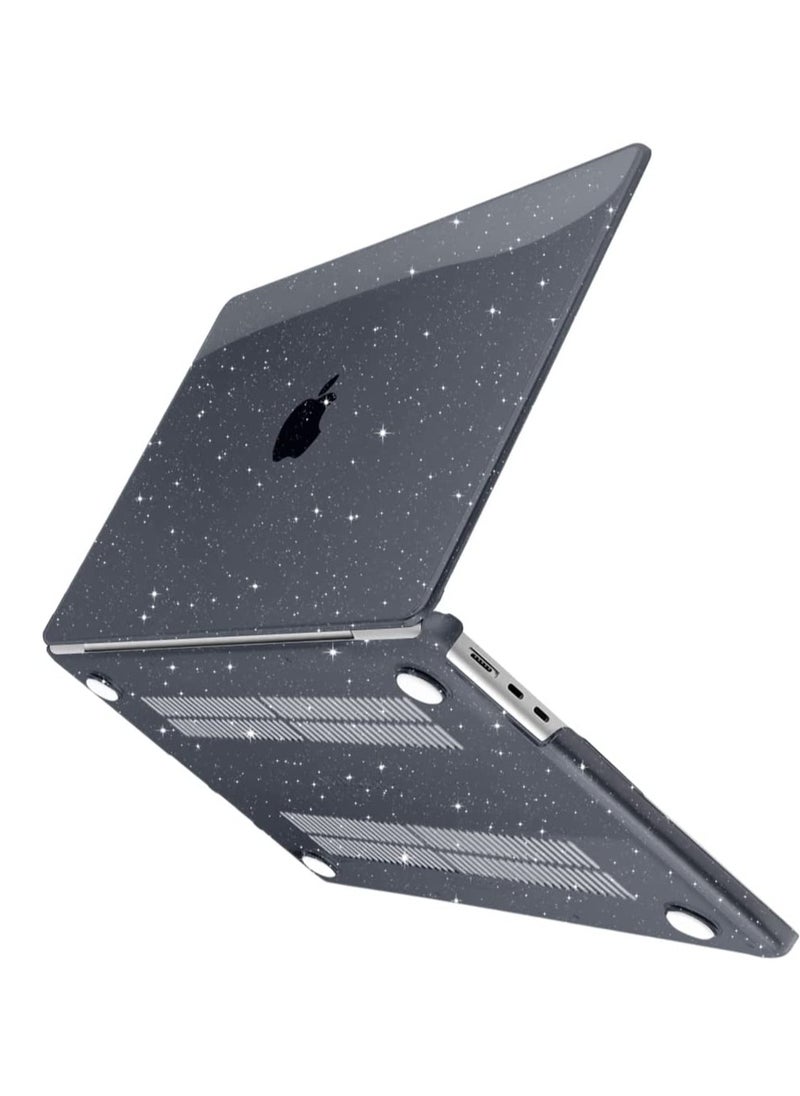 Generic - Glitter Case for MacBook Air 15 inch Case 2023 Released A2941 with M2 Chip and 2024 Release A3114 with M3 Chip, Laptop Hard Shell Cases &Keyboard Cover for 15 inch MacBook Air Case, Sparkly  Black - Image 1