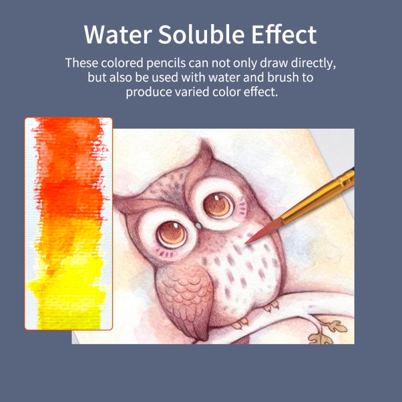 Colored Pencils 72 Colors Water-Soluble Blendable - 3.8mm Break-Resistant Core Art Supplies for Artists, Students And Art Enthusiasts - Image 3