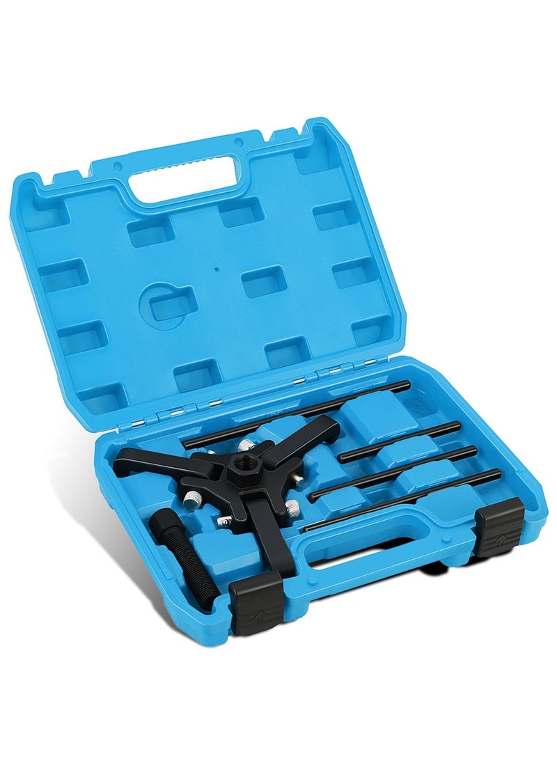 DEFAONS DEFAONS 6PCS Harmonic Balancer Pulley Puller Kit 4880 Heavy-Duty Universal Pulley Removal Tool Set with Spring-Loaded Legs, Adjustable Arms, Extension Rods, Pressure Screw, and Durable Storage Case  - Image 2