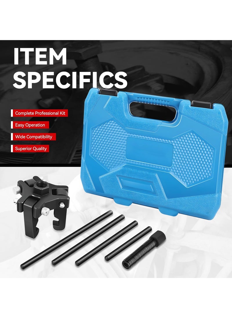 DEFAONS DEFAONS 6PCS Harmonic Balancer Pulley Puller Kit 4880 Heavy-Duty Universal Pulley Removal Tool Set with Spring-Loaded Legs, Adjustable Arms, Extension Rods, Pressure Screw, and Durable Storage Case  - Image 3
