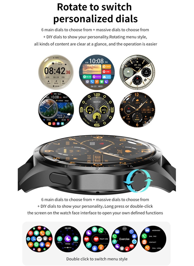 AROAQ - GT4 Pro Smart Watch Men IP68 NFC  AMOLED 360*360 HD Screen Heart Rate Bluetooth Call SmartWatch - Image 1